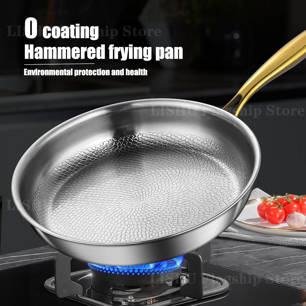 Home Cooking Cookbook - 22/24/26/28/30cm Titanyum Paslanmaz Çelik kızartma tavası