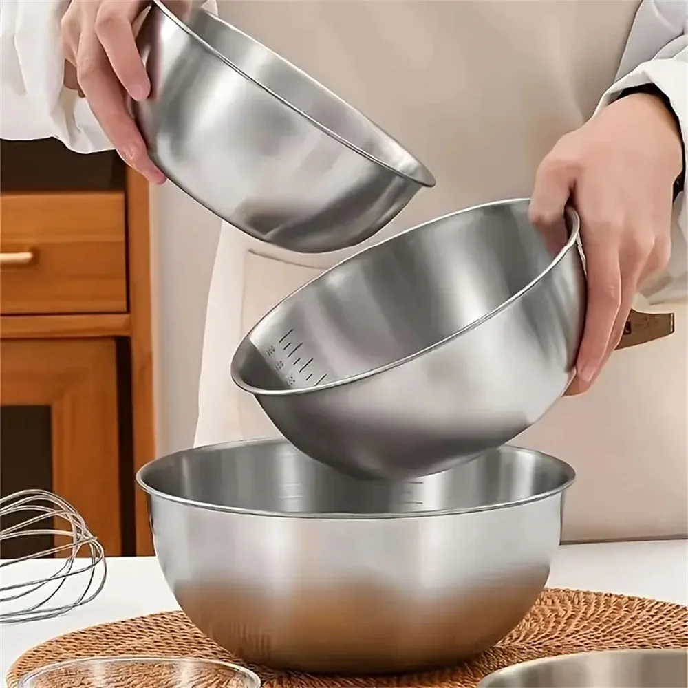 Home Cooking Cookbook - 2026 Paslanmaz Çelik Karıştırma Kasesi Seti,